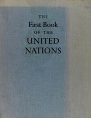 Cover of: The first book of the United Nations. by Edna Epstein