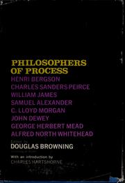 Cover of: Philosophers of process.
