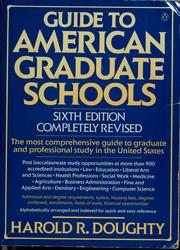 Guide to American graduate schools by Harold Doughty, Herbert B. Livesey, Harold R. Doughty
