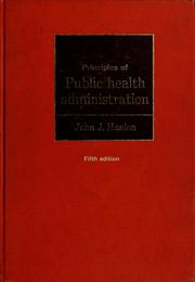 Cover of: Principles of public health administration