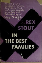 Cover of: In the best families by Rex Stout