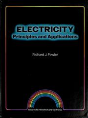 Cover of: Electricity: principles and applications