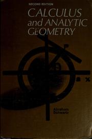 Cover of: Calculus and analytic geometry. by Abraham Schwartz