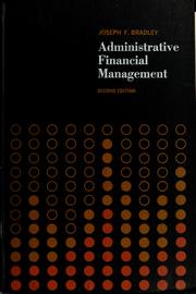 Cover of: Administrative financial management