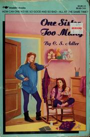 Cover of: One sister too many by C. S. Adler
