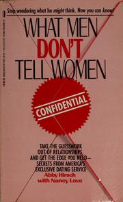 Cover of: What men don't tell women