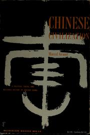 Civilisation chinoise by Marcel Granet