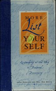 Cover of: More list your self: listmaking as the way to personal discovery