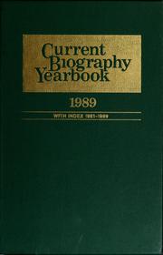 Cover of: Current biography yearbook, 1989