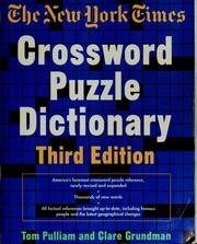 Cover of: New york times: crossword puzzle dictionary