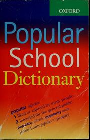 Cover of: Popular school dictionary