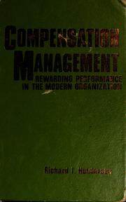 Cover of: Compensation management by Richard I. Henderson