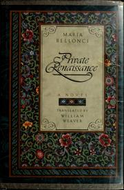 Cover of: Private renaissance: a novel