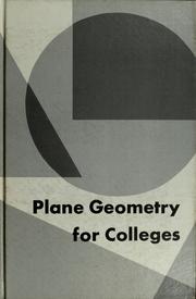 Cover of: Plane geometry for colleges.