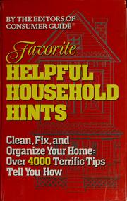 Favorite helpful household hints by Consumer Guide