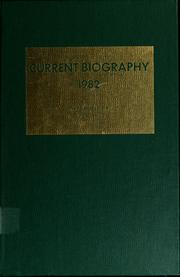 Cover of: Current biography yearbook, 1982