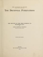 Cover of: The decline of the missi dominici in Frankish Gaul by James Westfall Thompson