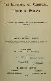 Cover of: The industrial and commercial history of England. by Rogers, James E. Thorold