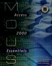 Cover of: MOUS essentials: Access 2000