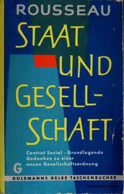 Cover of: Staat und Gesellschaft by Jean-Jacques Rousseau