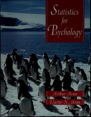 Cover of: Statistics for psychology