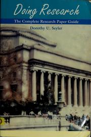 Cover of: Doing research by Dorothy U. Seyler