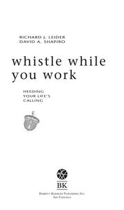 Cover of: Whistle While You Work