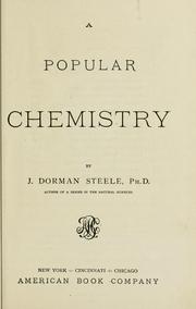 Cover of: A popular chemistry
