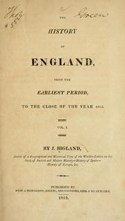 Cover of: The history of England: from the earliest period, to the close of the year 1812.