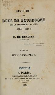 Cover of: Histoire des ducs de Bourgogne de la maison de Valois, 1364-1477