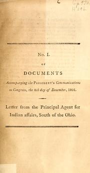 Cover of: Letter from the principal agent for Indian affairs, south of the Ohio | Benjamin Hawkins