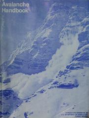 Cover of: Avalanche handbook by Ronald I. Perla