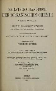 Cover of: Beilsteins Handbuch der organischen Chemie.