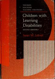 Cover of Children with learning disabilities