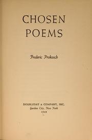 Cover of: Chosen poems