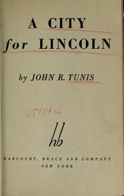 Cover of: A city for Lincoln