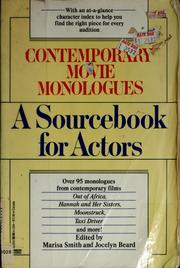 Cover of: Contemporary Movie Monologues by Jocelyn Beard
