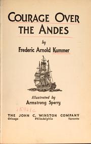 Cover of: Courage over the Andes by Frederic Arnold Kummer