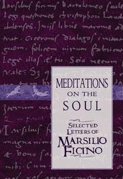 Cover of: Meditations on the Soul: Selected Letters of Marsilio Ficino