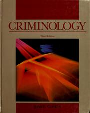 Cover of: Criminology by John E. Conklin, John E. Conklin