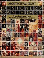 Cover of: Designers' own homes