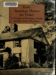Early American homes for today by Herbert Wheaton Congdon
