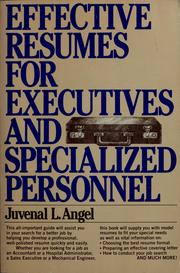 Cover of: Effective resumes for executives and specialized personnel