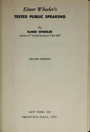 Cover of: Elmer Wheeler's tested public speaking