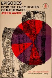 Cover of: Episodes from the early history of mathematics. by Asger Aaboe