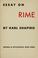 Cover of: Essay on rime