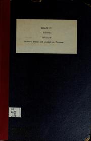 Cover of: Essays in Federal taxation