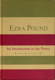 Cover of: Ezra Pound: an introduction to the poetry.