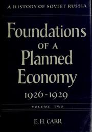 Foundations of a Planned Economy, 1926-1929. Volume 3 by Edward Hallett Carr