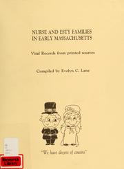 Nurse family in early Massachusetts by Evelyn C. Lane